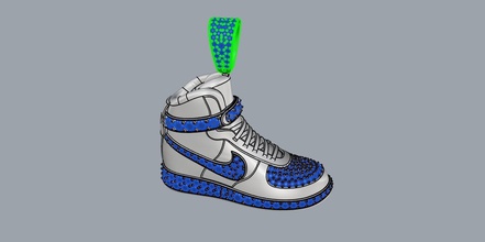 nike air jordan pendentif or mode luxe pied chaussure brillant bijoux colliers 3d print model - Mito3D