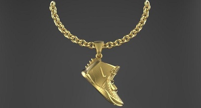 nike air yeezy 2 pendant shos jordan pendants jewelry 3d print model - Mito3D