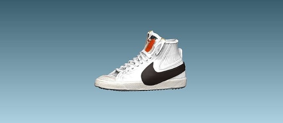 nike blazer mitte 77 jumbo luft jordanien finger turnschuhe marionette weiß schlüsselring mode schuhe 3d print model - Mito3D