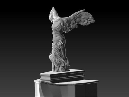 nike samothrace - winged victory fantasy challenge character human body sculpture ancient greek angel 3dprint toy game pla resin tabletop monster highpoly roleplay diorama art sculptures 3d print model - Mito3D