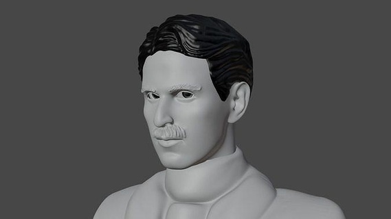 Nikola Tesla homem escultura personagem impressão arte esculturas 3d print model - Mito3D