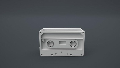cassette stylé récipient l'audio musique joueur instrument vieux guitare microphone radio stéréo dispositif jeux jouets 3d print model - Mito3D