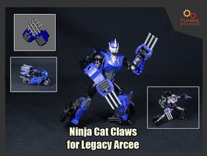 ninja cat claws transformer legacy arcee transformers games toys 3d print model - Mito3D