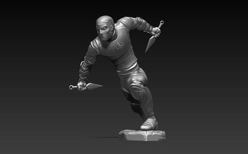 ninja pé clã tmnt destruidor japonês assassino arma quadrinho desenho animado filme jogos brinquedos estatueta estátua escultura colecionáveis 3d print model - Mito3D