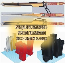 Ninja Sturm Wind Schwert Blaster sentai Leistung Ranger Cosplay Kostüm DIY Requisiten Tokusatsu Hobby 3d print model - Mito3D