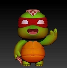 ninja turtle fun cartoon chubby pizza games toys 3d print model - Mito3D