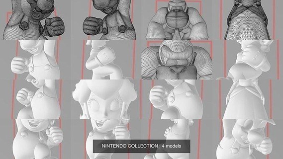 nintendo collection characters game character switch games toys video console nintendoswitch super mario luigi princess donkeykong arcade disney sonic sega 3d print model - Mito3D