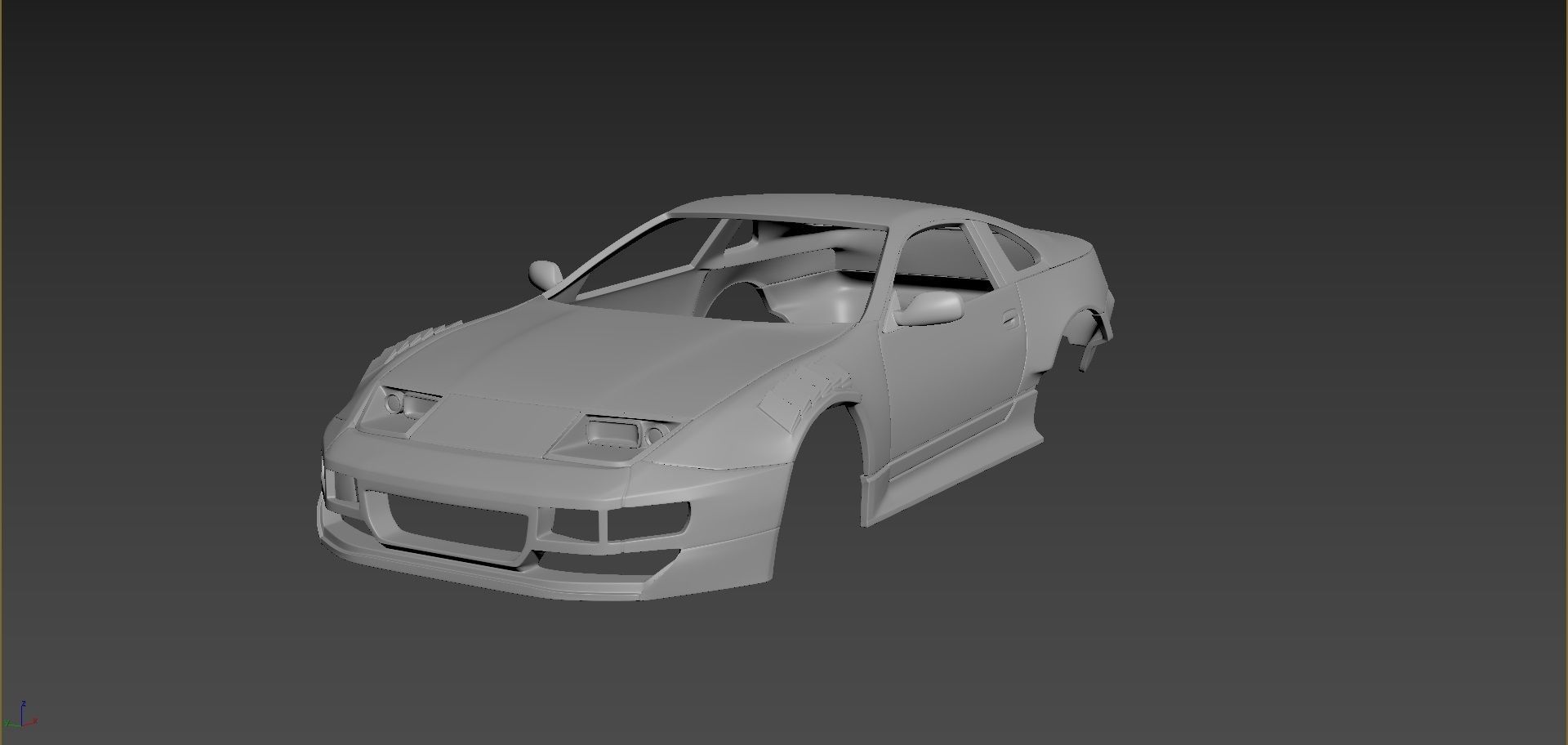 nissan 300zx messa punto corpo stampa macchina macchine passatempo auto settore automobilistico sport modello printcar guidare deriva rc giocattolo plastica fai 3D print model - Mito3D