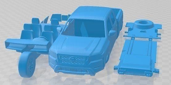 nissan frontera 2022 imprimible coche vehiculo espacio scalextric Tamiya rc miniz pasatiempo micro bricolaje diy automotor 3d print model - Mito3D