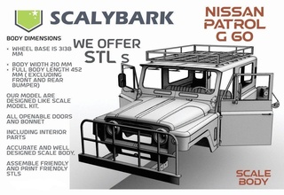 nissan patrol g60 wagon scale model stl files scalemodel rcbody 313mm modelkitversion realistic scalebody onetoten rcscalebody hobby diy automotive 3d print model - Mito3D