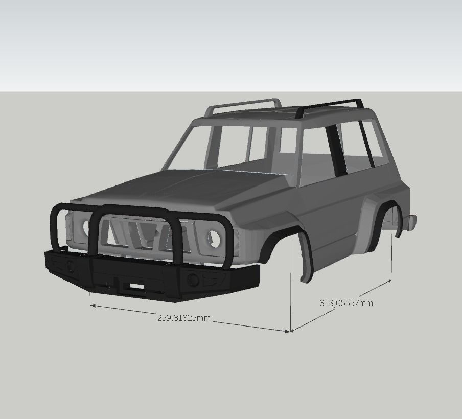 nissan patrouillieren y60 3d radstand mm fahrzeug wagen offroad 4x4 hobby diy automobil 3D print model - Mito3D