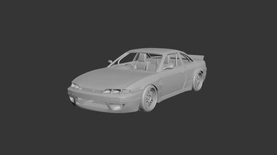 nissan silvia s14 rocket bunny car cars hobby auto automotive kit drift resin sport custom tuning rcbody print rc toy diy 3d print model - Mito3D