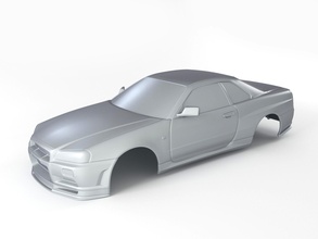 nissan horizonte cuerpo rc coche vehiculo japón carreras velocidad cupé japonés vehículo deporte furioso 34 carrera pasatiempo bricolaje diy automotor 3d print model - Mito3D