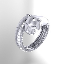 nn013 jóias catier anel diamante tigre leão anéis 3d print model - Mito3D
