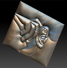 no 7 earring art stl model cnc router engraver carving machine artcam decor element aspire cut3d 3d printer basorelief sculpting sculptures 3d print model - Mito3D