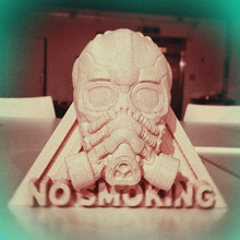 cyberpunk mask warning smoking gasmask steampunk sculpt virus coronavirus art sculptures 3d print model - Mito3D