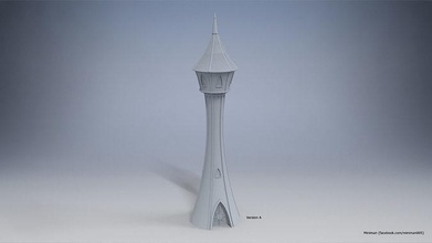 noble elves watchtower - 10mm warmaster fantasy warhammer warhammerfantasy highelf elf nobleelf nobleelves elvennobles elven scenery tower games toys 3d print model - Mito3D