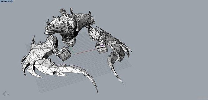 nocturne ligue légendes baron Nashor animal monstre art conception lol fantaisie fictif créature géométrique forme 3d print model - Mito3D