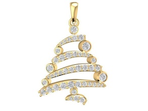 noel bijoux diamant Noël arbre 661 mode accessoires or femme femmes unisexe conception feng shui pendentif enfant 3d print model - Mito3D