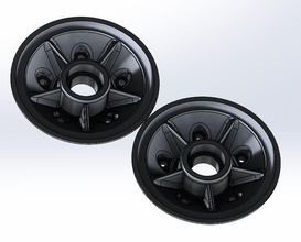 nonair cerchio felge 3d stampa nylon rc modell pressione pitts ruota veicolo corsa pneumatico passatempo fai meccanico parti 3d print model - Mito3D