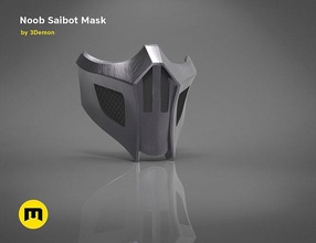 noob saibot mask mk 9 accessories cosplay earthrealm face fight goju kombat mk9 mortal ninja warrior games toys 3d print model - Mito3D