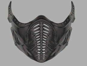 novato saibot máscara cara mortal kombat 11 cosplay accesorios disfraz airsoft combatiente ninja cero cabeza proteccion kombat noob saibot skyfi respirador pasatiempo bricolaje diy 3d print model - Mito3D