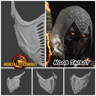Noob saibot masque mortel kombat 11 obscurité armure casque cosplay mk11 mk9 mkx Scorpion ermac pluie fumée reptile mode 3d print model - Mito3D