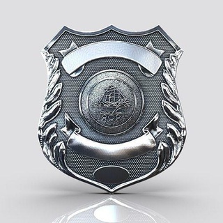 norfolk police badge gold sculpture 3d model cnc ribbon coat arms silver wreath art coins badges 3d print model - Mito3D