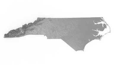 Kuzey carolina kabartma harita sanat northcarolina united Devletleri rahatlama göster 3d yazıcı diğer Amerika ABD ulusal devlet dünya bize 3d print model - Mito3D