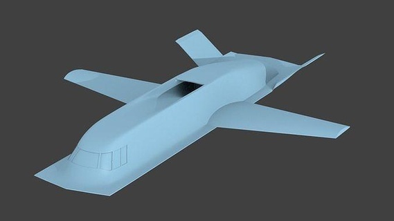 Northrop tacite bleu avion vol militaire jet volant bombardier combattant air furtif démonstrateur loisir DIY 3d print model - Mito3D