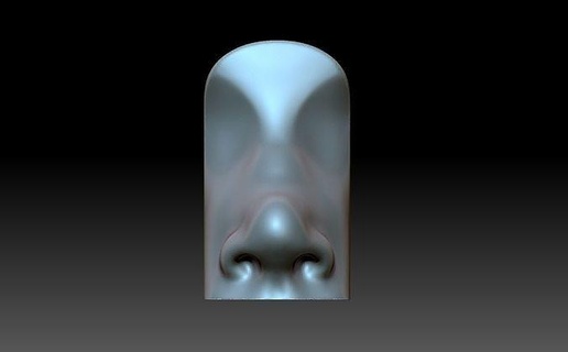 nose female nasal nostrils cnc spout face faces anatomy human head art sculptures 3d print model - Mito3D
