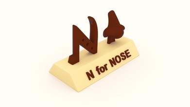 n nose model art business retro toy kids learning education 3d printable alphabetical games toys face 3d print model - Mito3D