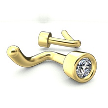 nose piercing gold one diamond jewelry diamonds gems luxury other 3d print model - Mito3D