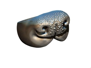nariz anillo perro animal joyería imprimible plata oro joya anillos 3d print model - Mito3D