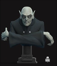 nosferatu fracasso ventilador arte sombrio escultura terror vampiro drácula colecionável nerd figura estilizado desenho animado monstro criatura conceptual estátua esculturas 3d print model - Mito3D