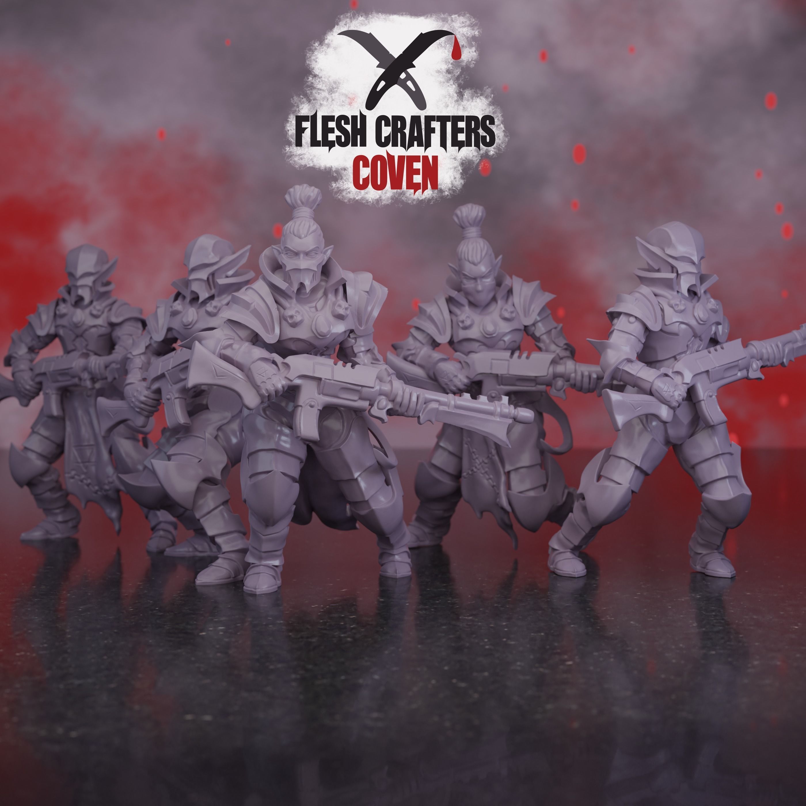 nosferii cabala legionari impostato b tavolo miniatura vampiro scifi 3dprint miscelatore zbrush wargaming elfi spazio cupo fantasia dracula giocattoli tavola eldar giochi 3D print model - Mito3D