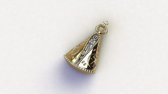 nossa senhora lady aparecida 3d print model jewelry pendants gold pendant silver virgin joias jewerly maria 3d print model - Mito3D