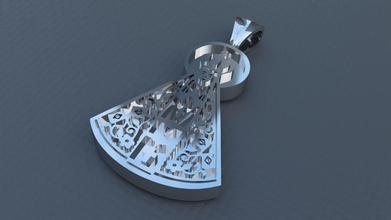 nossa senhora pendant art jewelry silver religious printable gold pendants catolic mother jewel 3d print model - Mito3D