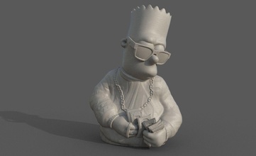 notorious bart simpsons movie cartoon cool collectebles rich games toys 3d print model - Mito3D