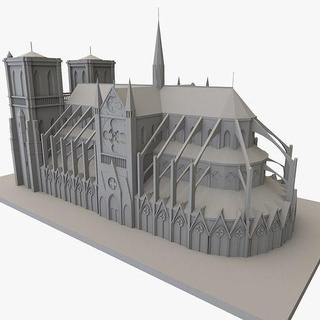 Notre kadın Paris 3d yazdırılabilir Yazdır 3dprint model notredame gotik katedral kilise şapel çirkin yaratık Fransa dönüm noktası mimari Kent anıt ev 3d print model - Mito3D
