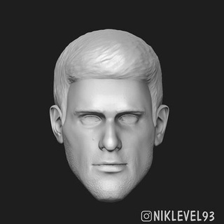 acemi Djokovic özel baş 1 6 insan adam karakter erkek tenis spor keçi büst Sanat sıfır atp atlet figürinler 12 sıcak oyuncaklar heykeller 3d print model - Mito3D