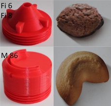 boquilla extrusor polin múltiples gota boquillas galleta máquina comida chocolate pasatiempo bricolaje diy mecánico partes 3d print model - Mito3D