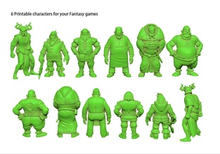 npc caracteres mazmorras dragones fantasía grupo miniaturas figurilla juego monstruos gente personas juegos juguetes tablero 3d print model - Mito3D