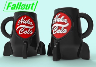 nuka cola 3d impression modèle tomber tasse jeu jouet diy plastique mode équipement jeux jouets accessoires 3d print model - Mito3D