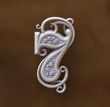 number 7 digits art numbers 0 1 2 3 4 5 8 mathematics sculptures digit numeral character 3d print model - Mito3D