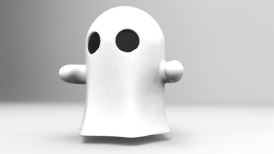 nurbs fantasma 3d stampa toon halloween fantasmi spaventoso giocattolo giochi giocattoli rinoceronte 3d print model - Mito3D