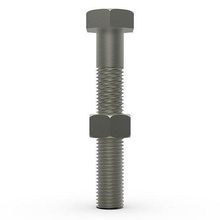 Nuss Bolzen Stahl Eisen Werkzeug Schraube Design Industrie Hobby DIY mechanisch Teile 3d print model - Mito3D