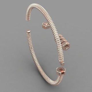 nut screw bolt bracelet bangle 3d print model breslet bracelets braslet brand pattern jewelry printable luxury high precious gold platinum jewellery jewel 3d print model - Mito3D