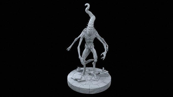 nyarlathotep 6 pollice alto lovecraft cthulhu tentacoli mostro creatura orrore cosmico arte sculture 3d print model - Mito3D