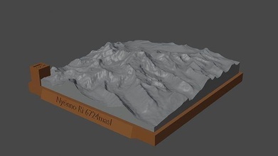 nyonno ri mountain landscape volcano terrain environment nature photogrammetry elevation dem science 3d print model - Mito3D